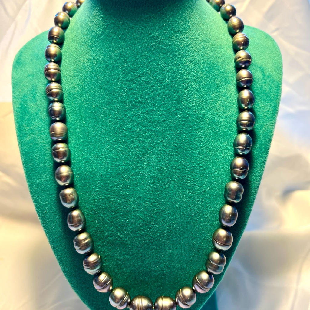 Honora 925 Sterling 18 Freshwater Pearl Rainbow Dark Grey Knotted Necklace 140$